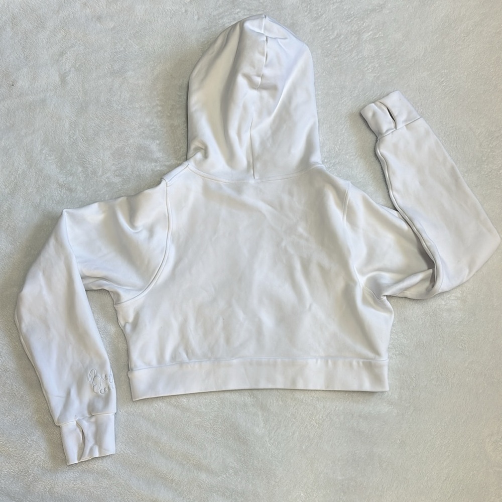 Buffbunny Cloud Zip Crop Hoodie White - Picture 2 of 3